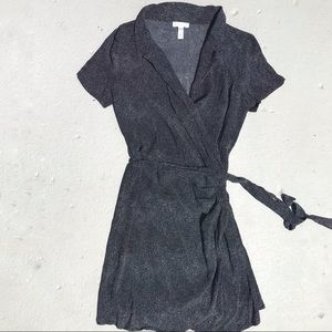 Vintage style polka dot wrap dress